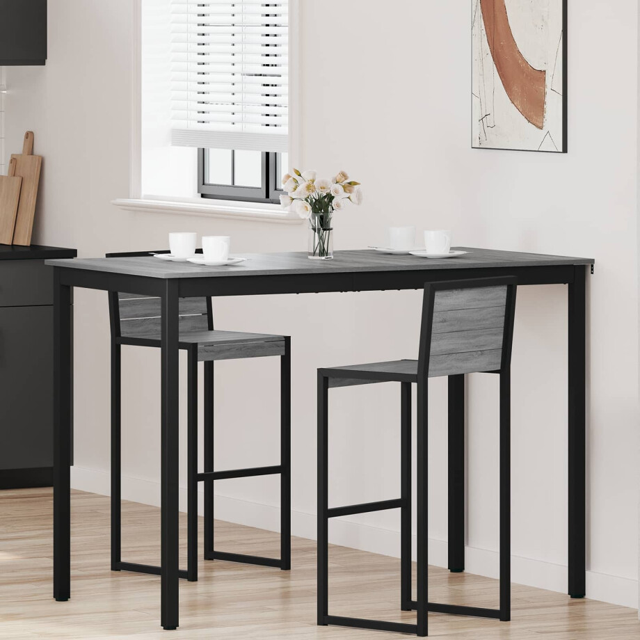 vidaXL Staande Bartafel Bewerkt hout afbeelding 1