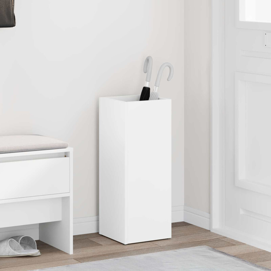vidaXL Paraplu Standaard met opslag Wit 25 x 24,5 x 64 cm Bewerkt hout vidaXL Paraplu Standaard met opslag Wit 25 x 24,5 x 64 cm Bewerkt hout afbeelding 1