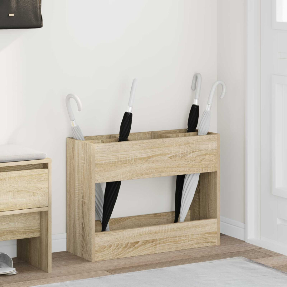 vidaXL Paraplu Standaard Sonoma Eiken 65 x 24 x 50 cm Bewerkt hout vidaXL Paraplu Standaard Sonoma Eiken 65 x 24 x 50 cm Bewerkt hout afbeelding 1