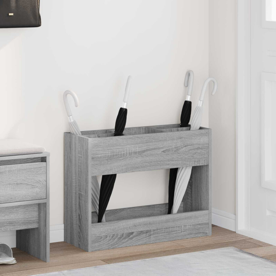 vidaXL Paraplu Standaard Grijs Sonoma 65 x 24 x 50 cm Bewerkt hout vidaXL Paraplu Standaard Grijs Sonoma 65 x 24 x 50 cm Bewerkt hout afbeelding 1