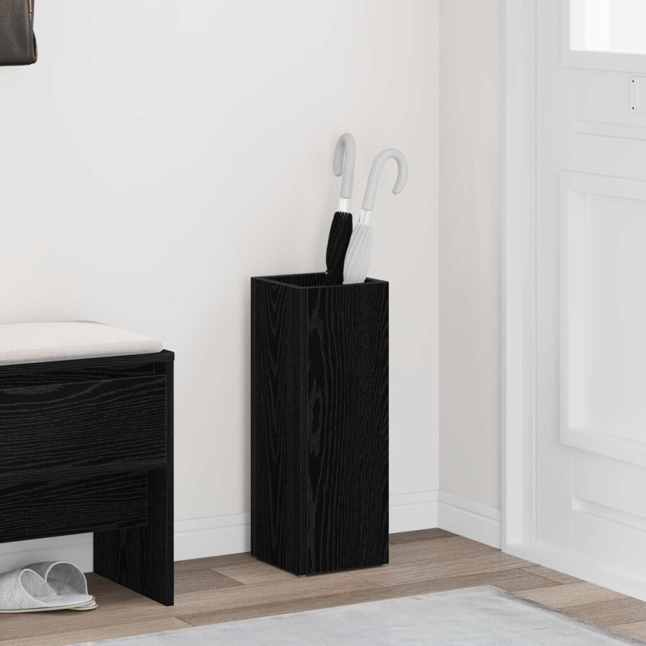 vidaXL Paraplu Standaard Zwart Eiken 20 x 20 x 55,5 cm Bewerkt hout vidaXL Paraplu Standaard Zwart Eiken 20 x 20 x 55,5 cm Bewerkt hout afbeelding 1