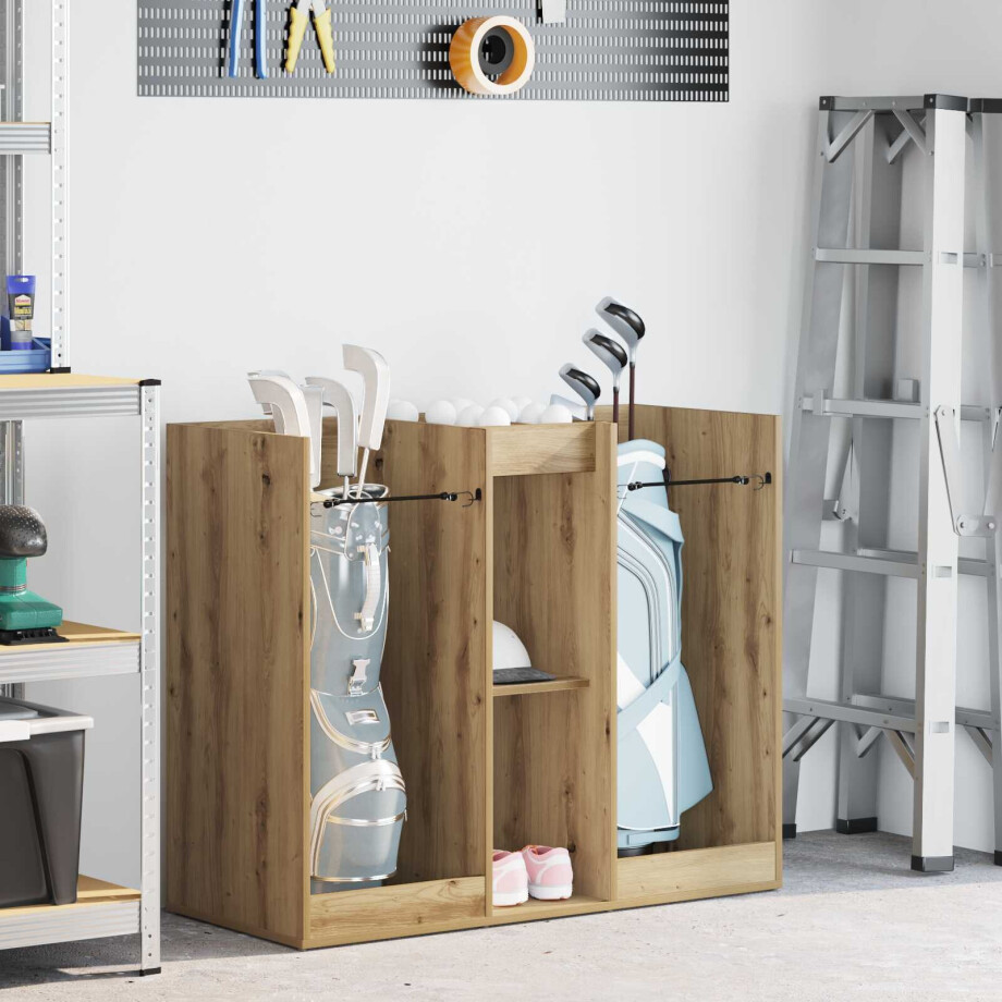 vidaXL Golfkast Effen Artisan Eiken 102 x 45 x 85,5 cm afbeelding 1