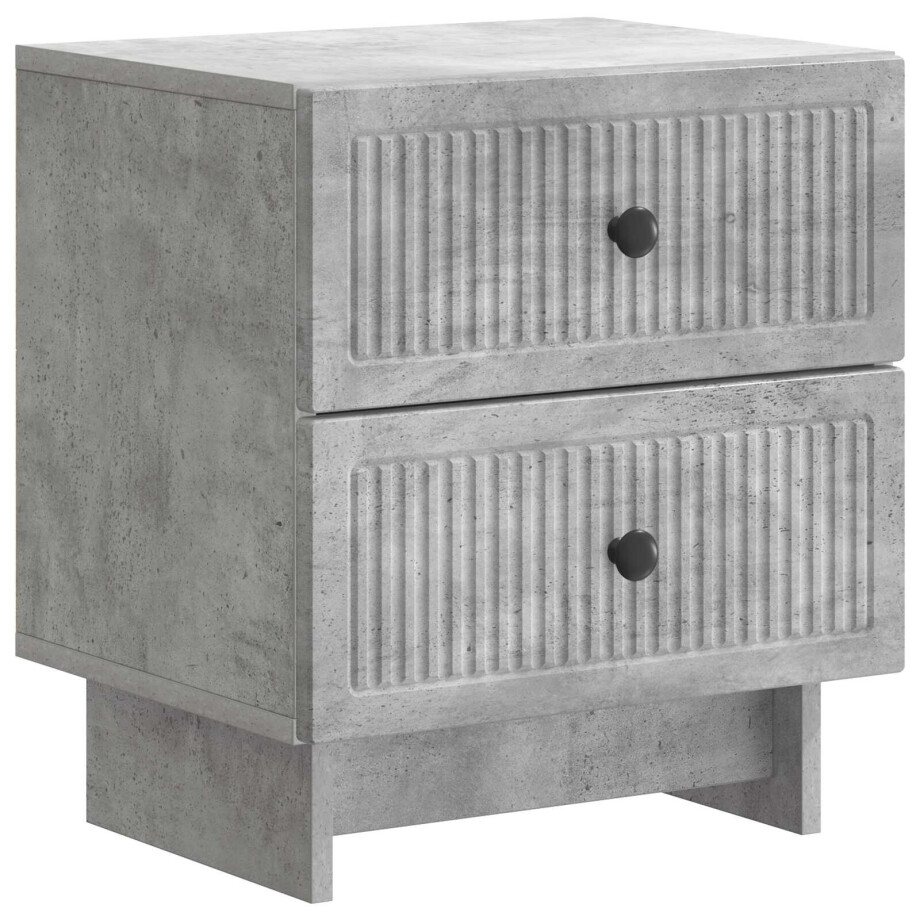 vidaXL Nachtkastje Betongrijs 43 x 34,5 x 47,5 cm Bewerkt hout afbeelding 1