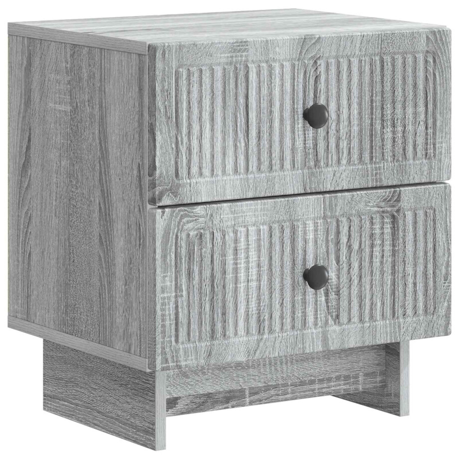 vidaXL Nachtkastje Grijs sonoma 43 x 34,5 x 47,5 cm Bewerkt hout afbeelding 1