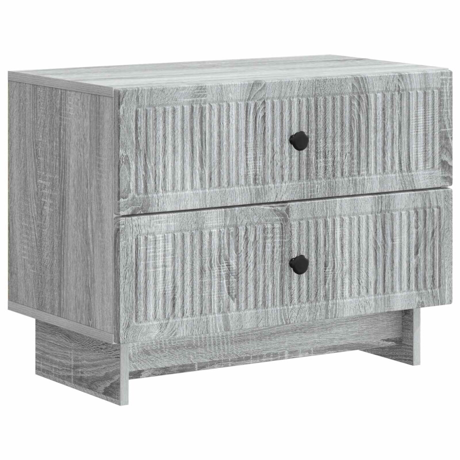 vidaXL Nachtkastje Grijs sonoma 62 x 34,5 x 47,5 cm Bewerkt hout afbeelding 1