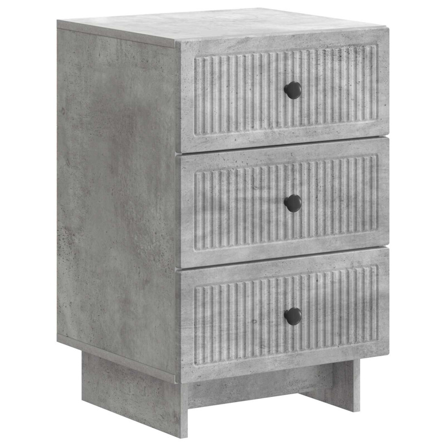 vidaXL Nachtkastje met lade Betongrijs 43 x 41 x 66,5 cm Bewerkt hout vidaXL Nachtkastje met lade Betongrijs 43 x 41 x 66,5 cm Bewerkt hout afbeelding 1
