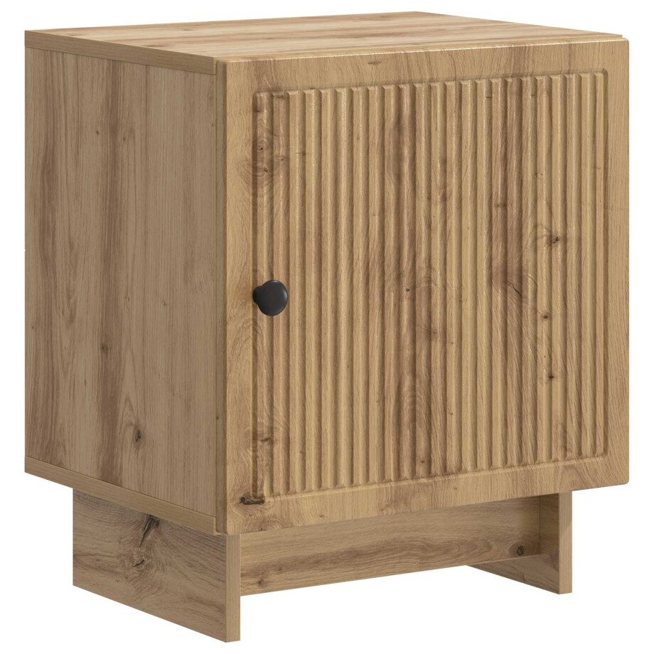vidaXL Nachtkastje Artisanaal eiken 43 x 34,5 x 50 cm Bewerkt hout afbeelding 1