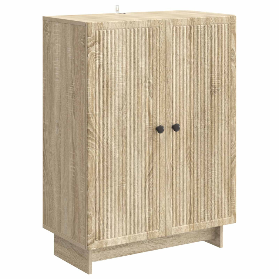 vidaXL Dressoir Sonoma Eiken 66 x 34,5 x 90 cm Bewerkt hout afbeelding 1