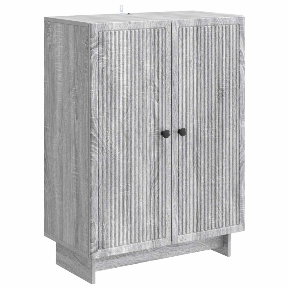 vidaXL Dressoir Grijs sonoma 66 x 34,5 x 90 cm Bewerkt hout afbeelding 1