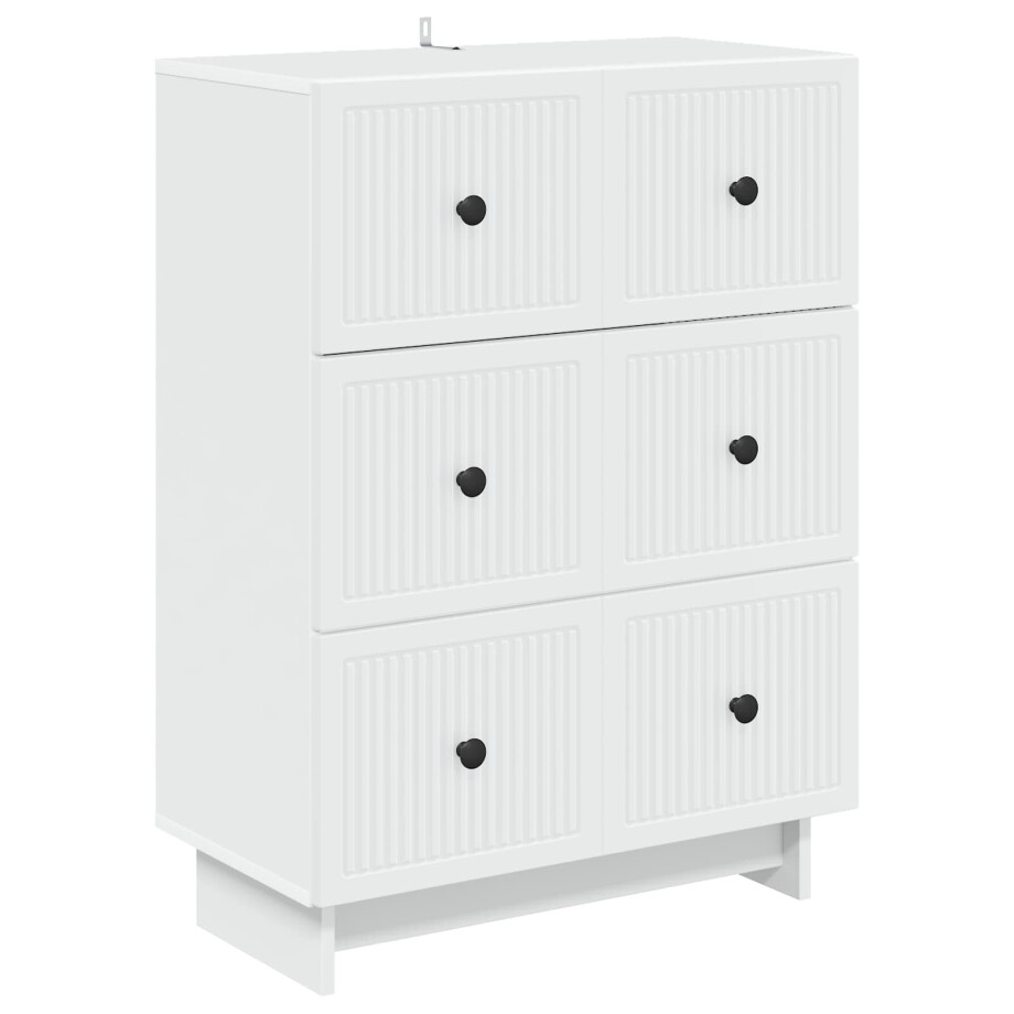 vidaXL Ladenkast Wit 66 x 34,5 x 90 cm Bewerkt hout afbeelding 1