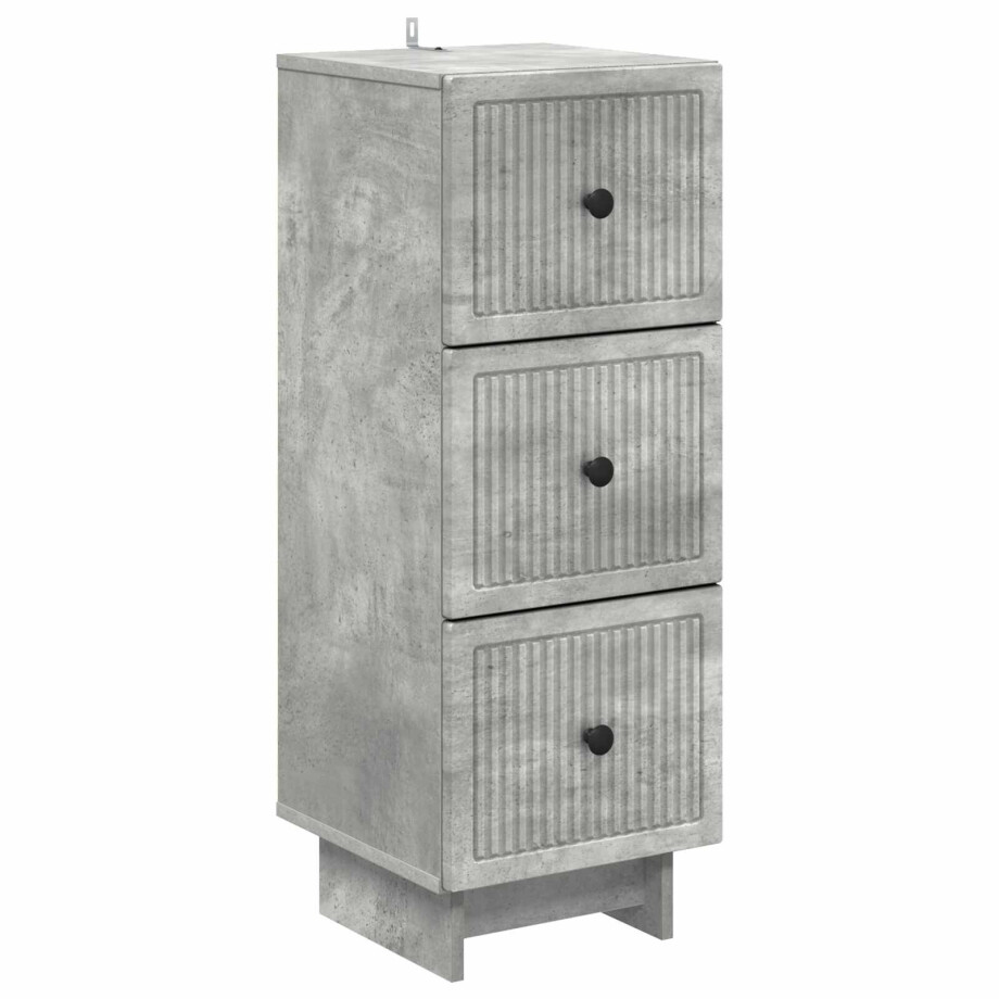 vidaXL Ladenkast Betongrijs 33 x 34,5 x 90 cm Bewerkt hout afbeelding 1