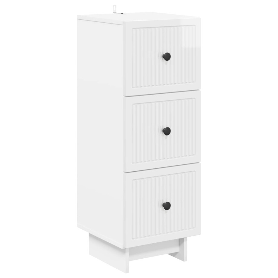 vidaXL Ladenkast Hoogglans Wit 33 x 34,5 x 90 cm Bewerkt hout vidaXL Ladenkast Hoogglans Wit 33 x 34,5 x 90 cm Bewerkt hout afbeelding 1