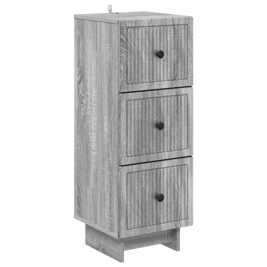 vidaXL Ladenkast Grijs sonoma 33 x 34,5 x 90 cm Bewerkt hout vidaXL Ladenkast Grijs sonoma 33 x 34,5 x 90 cm Bewerkt hout afbeelding 1