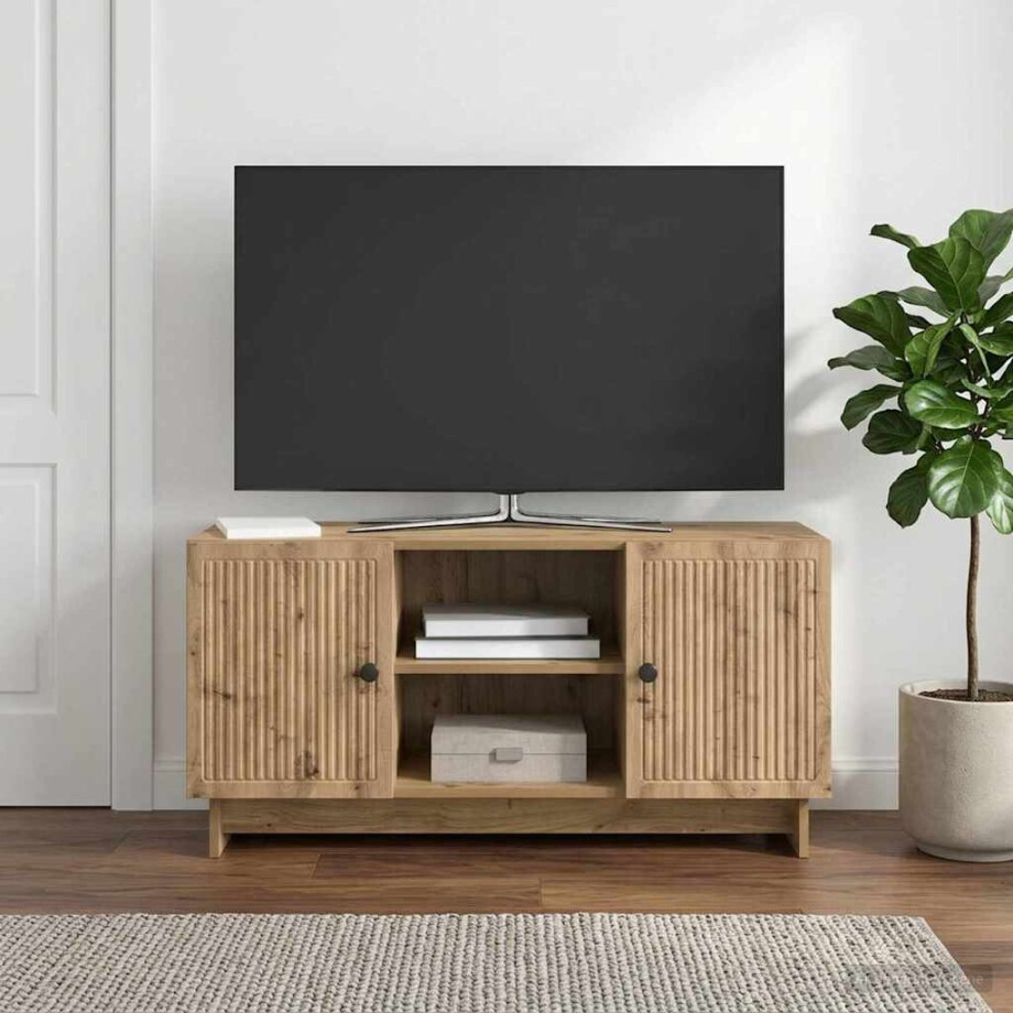 vidaXL TV-kast 102 x 34,5 x 50 cm Artisanaal eiken Bewerkt hout vidaXL TV-kast 102 x 34,5 x 50 cm Artisanaal eiken Bewerkt hout afbeelding 1