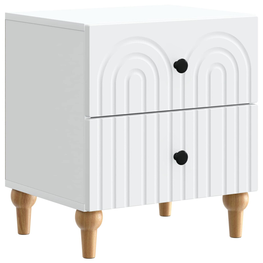vidaXL Nachtkastje met lade Wit 43 x 34,5 x 48 cm Bewerkt hout vidaXL Nachtkastje met lade Wit 43 x 34,5 x 48 cm Bewerkt hout afbeelding 1