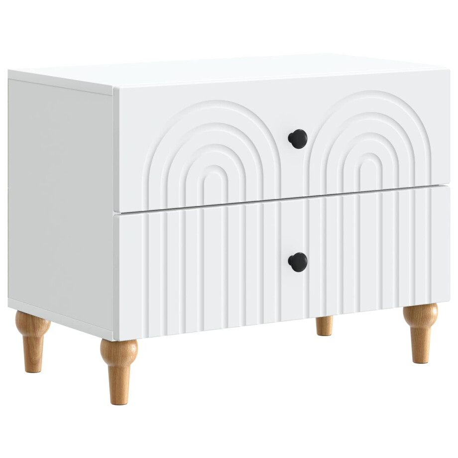 vidaXL Nachtkastje met lade Wit 62 x 34,5 x 48 cm Bewerkt hout vidaXL Nachtkastje met lade Wit 62 x 34,5 x 48 cm Bewerkt hout afbeelding 1