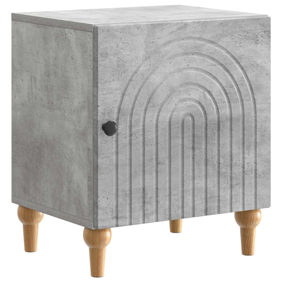 vidaXL Nachtkastje Betongrijs 43 x 34,5 x 50 cm Bewerkt hout afbeelding 1