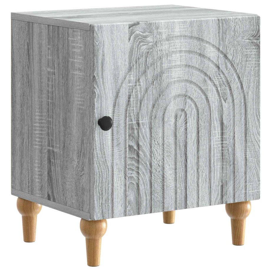 vidaXL Nachtkastje Grijs sonoma 43 x 34,5 x 50 cm Bewerkt hout afbeelding 1