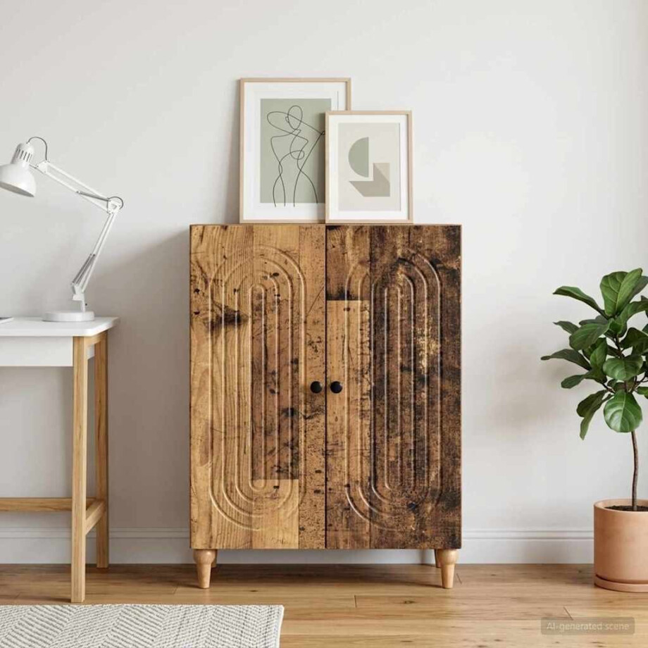 vidaXL Dressoir Oud hout 66 x 34,5 x 90 cm Bewerkt hout vidaXL Dressoir Oud hout 66 x 34,5 x 90 cm Bewerkt hout afbeelding 1