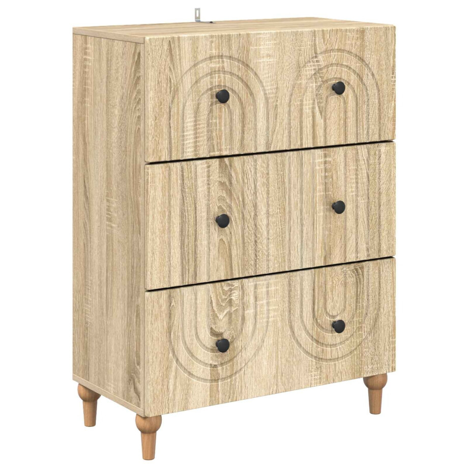vidaXL Ladenkast Sonoma Eiken 66 x 34,5 x 90 cm Bewerkt hout afbeelding 1