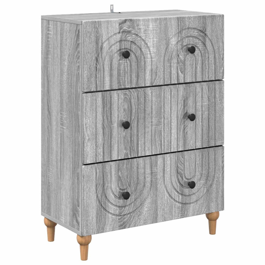 vidaXL Ladenkast Grijs sonoma 66 x 34,5 x 90 cm Bewerkt hout afbeelding 1