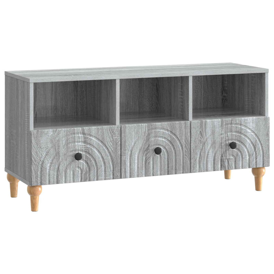 vidaXL TV-kast Grijze Sonoma 102 x 34,5 x 50 cm Geconstrueerd hout afbeelding 1