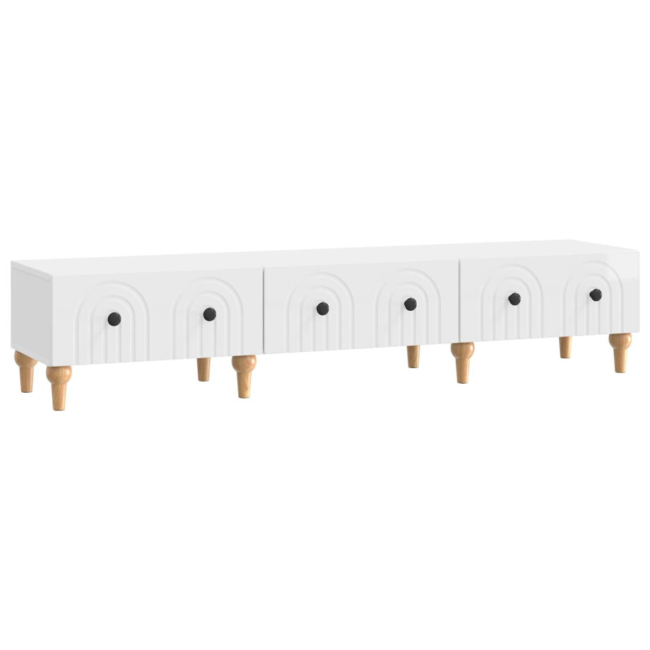 vidaXL TV-kast met lade Hoogglans Wit 147 x 34,5 x 30 cm Bewerkt hout vidaXL TV-kast met lade Hoogglans Wit 147 x 34,5 x 30 cm Bewerkt hout afbeelding 1