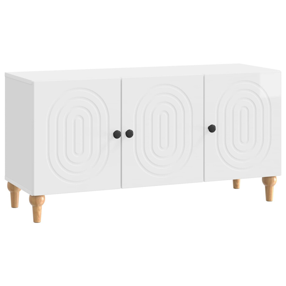 vidaXL TV-kast Hoogglans Wit 99 x 34,5 x 50 cm Bewerkt hout vidaXL TV-kast Hoogglans Wit 99 x 34,5 x 50 cm Bewerkt hout afbeelding 1