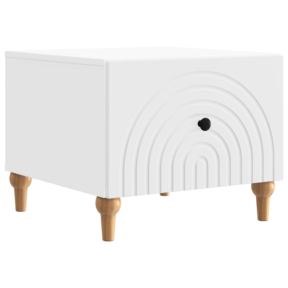 vidaXL Salontafel met lade Wit 49 x 50 x 40 cm Bewerkt hout vidaXL Salontafel met lade Wit 49 x 50 x 40 cm Bewerkt hout afbeelding 1