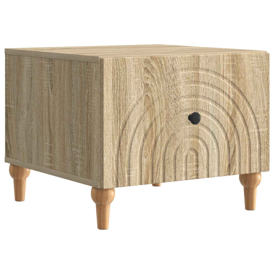 vidaXL Salontafel met lade Sonoma Eiken 49 x 50 x 40 cm Bewerkt hout vidaXL Salontafel met lade Sonoma Eiken 49 x 50 x 40 cm Bewerkt hout afbeelding 1