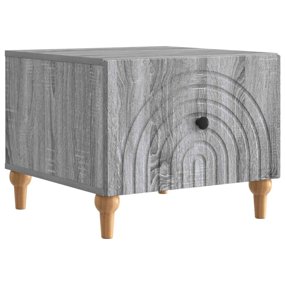 vidaXL Salontafel met lade Grijs sonoma 49 x 50 x 40 cm Bewerkt hout afbeelding 1