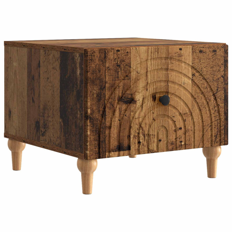 vidaXL Salontafel met lade Oud hout 49 x 50 x 40 cm Bewerkt hout vidaXL Salontafel met lade Oud hout 49 x 50 x 40 cm Bewerkt hout afbeelding 1