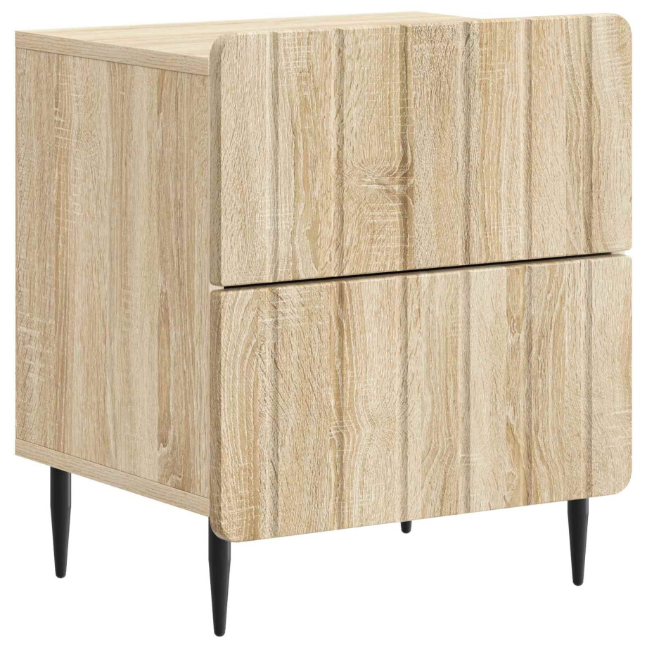 vidaXL Nachtkastje Sonoma Eiken 43 x 34,5 x 49,5 cm Bewerkt hout vidaXL Nachtkastje Sonoma Eiken 43 x 34,5 x 49,5 cm Bewerkt hout afbeelding 1