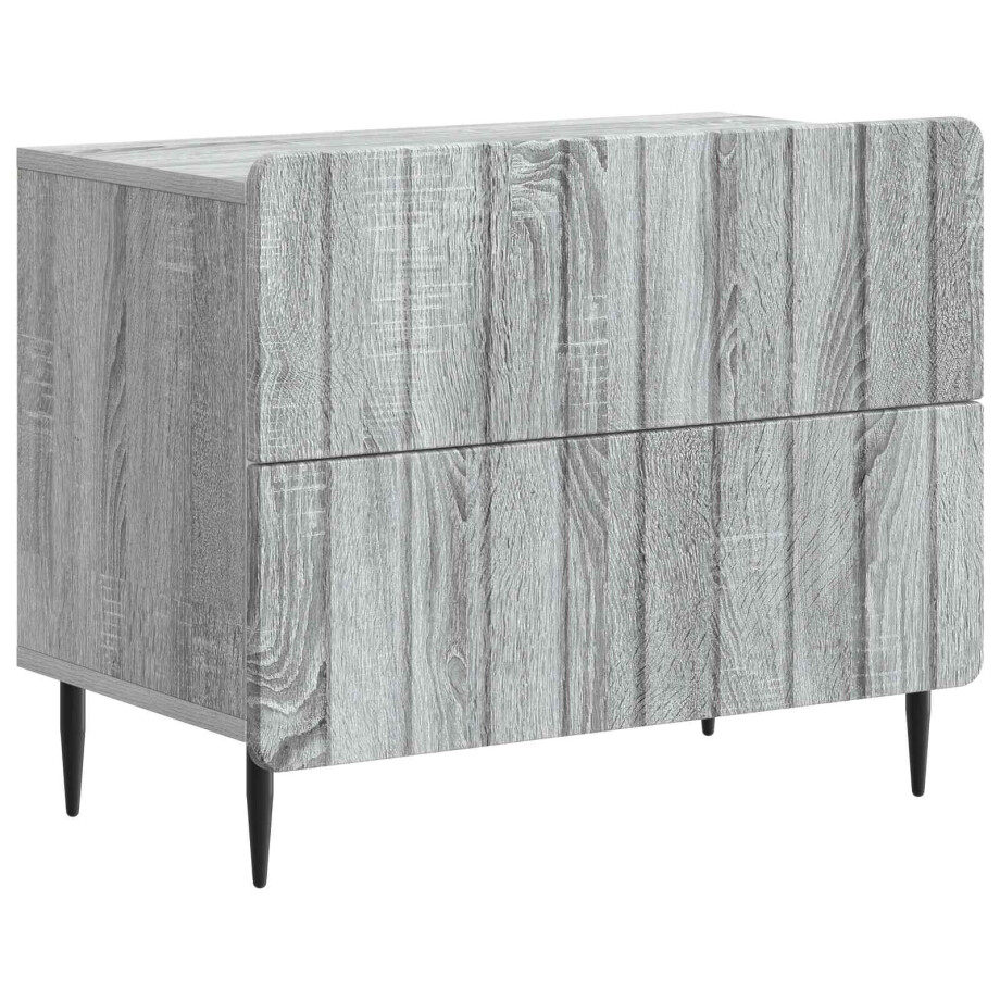 vidaXL Nachtkastje Grijs sonoma 62 x 34,5 x 49,5 cm Bewerkt hout afbeelding 1