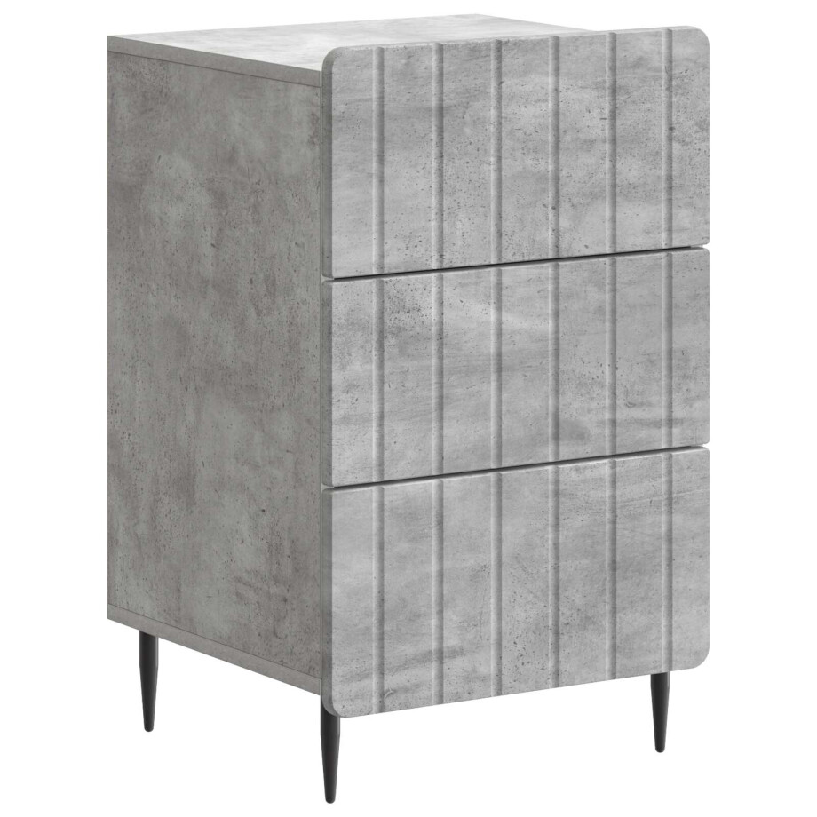 vidaXL Nachtkastje met lade Betongrijs 43x 41 x 68 cm Bewerkt hout vidaXL Nachtkastje met lade Betongrijs 43x 41 x 68 cm Bewerkt hout afbeelding 1