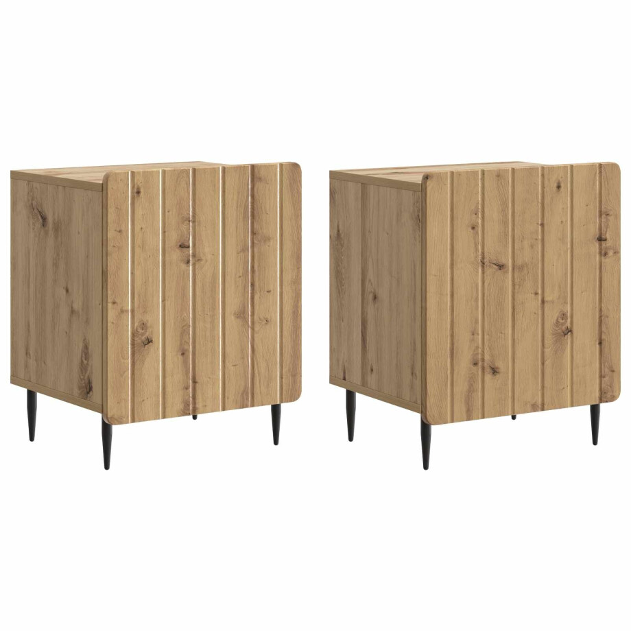 vidaXL Nachtkastje 2 pcs Artisanaal eiken 43 x 34,5 x 52 cm vidaXL Nachtkastje 2 pcs Artisanaal eiken 43 x 34,5 x 52 cm afbeelding 1
