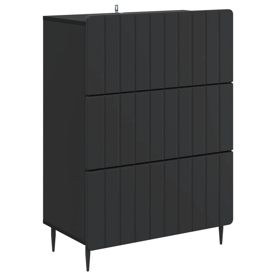 vidaXL Ladenkast Zwart 66 x 34,5 x 92 cm Bewerkt hout afbeelding 1