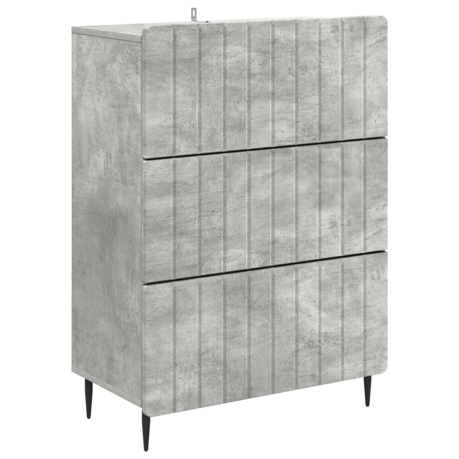 vidaXL Ladenkast Betongrijs 66 x 34,5 x 92 cm Bewerkt hout vidaXL Ladenkast Betongrijs 66 x 34,5 x 92 cm Bewerkt hout afbeelding 1