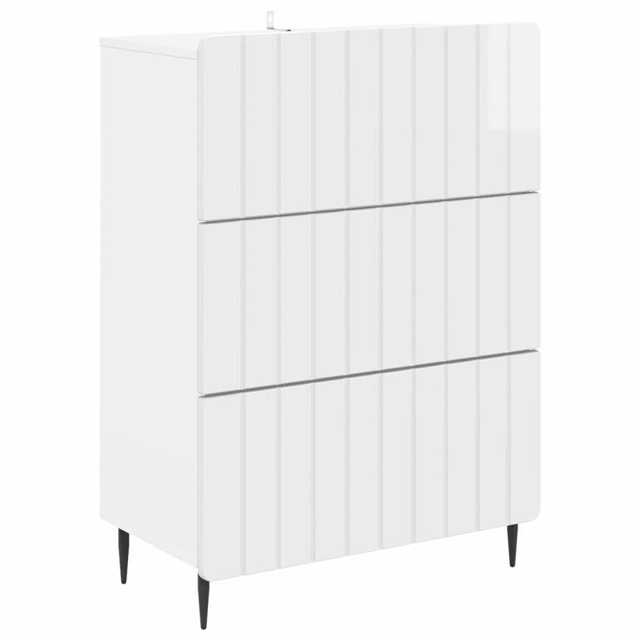 vidaXL Ladenkast Hoogglans Wit 66 x 34,5 x 92 cm Bewerkt hout vidaXL Ladenkast Hoogglans Wit 66 x 34,5 x 92 cm Bewerkt hout afbeelding 1