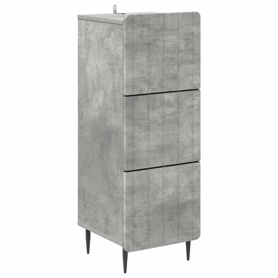 vidaXL Ladenkast Betongrijs 33 x 34,5 x 92 cm Bewerkt hout vidaXL Ladenkast Betongrijs 33 x 34,5 x 92 cm Bewerkt hout afbeelding 1