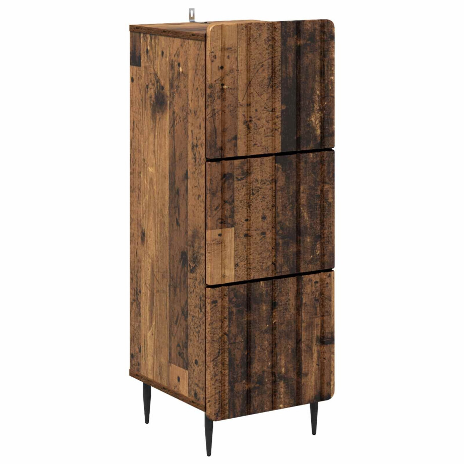vidaXL Ladenkast Oud hout 33 x 34,5 x 92 cm Bewerkt hout vidaXL Ladenkast Oud hout 33 x 34,5 x 92 cm Bewerkt hout afbeelding 1