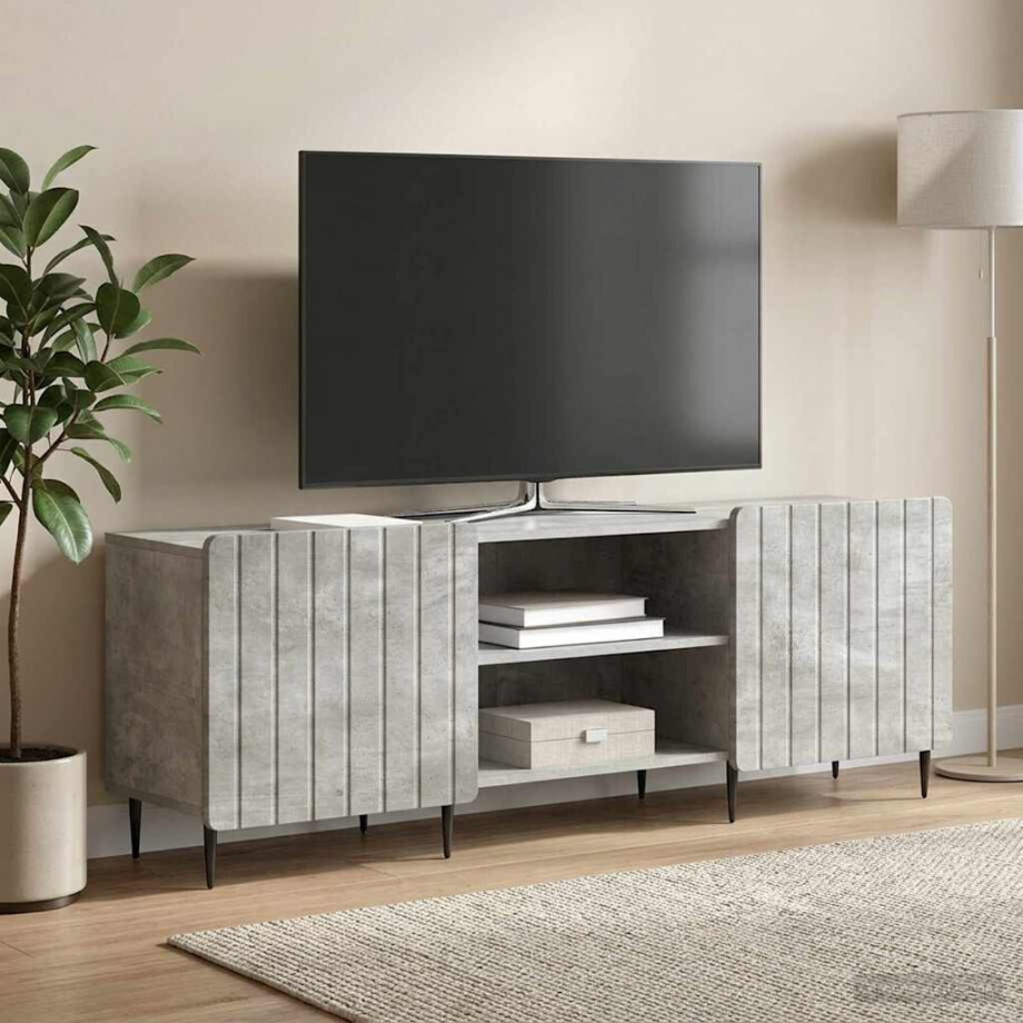 vidaXL TV-kast Betongrijs 150 x 31 x 52 cm Bewerkt hout vidaXL TV-kast Betongrijs 150 x 31 x 52 cm Bewerkt hout afbeelding 1
