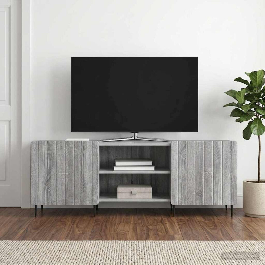vidaXL TV-kast Grijs sonoma 150 x 31 x 52 cm Bewerkt hout vidaXL TV-kast Grijs sonoma 150 x 31 x 52 cm Bewerkt hout afbeelding 1