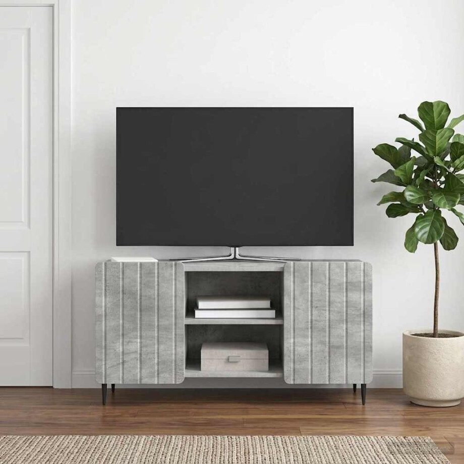 vidaXL TV-kast Betongrijs 102 x 34,5 x 52 cm Bewerkt hout vidaXL TV-kast Betongrijs 102 x 34,5 x 52 cm Bewerkt hout afbeelding 1