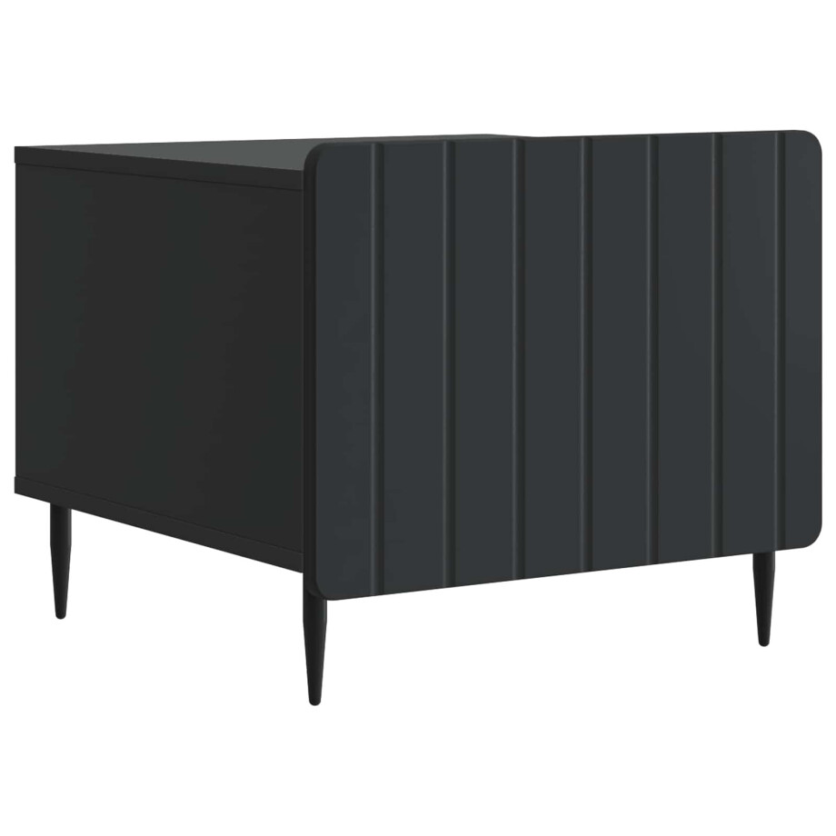 vidaXL Salontafel met lade Zwart 49 x 50 x 42 cm Bewerkt hout vidaXL Salontafel met lade Zwart 49 x 50 x 42 cm Bewerkt hout afbeelding 1
