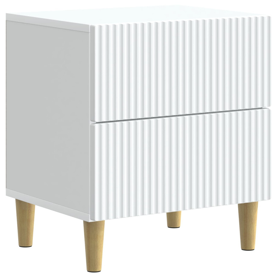 vidaXL Nachtkastje met lade Wit 43 x 34,5 x 48 cm Bewerkt hout vidaXL Nachtkastje met lade Wit 43 x 34,5 x 48 cm Bewerkt hout afbeelding 1