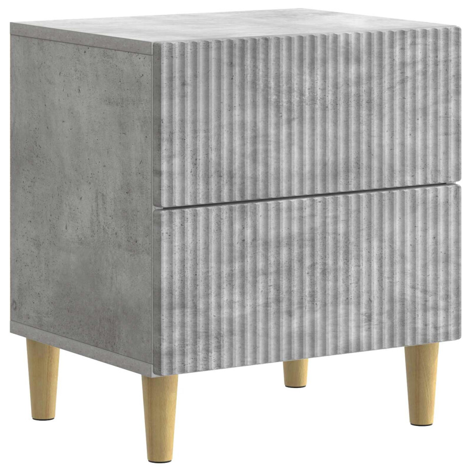 vidaXL Nachtkastje met lade Betongrijs 43 x 34,5 x 48 cm Bewerkt hout vidaXL Nachtkastje met lade Betongrijs 43 x 34,5 x 48 cm Bewerkt hout afbeelding 1