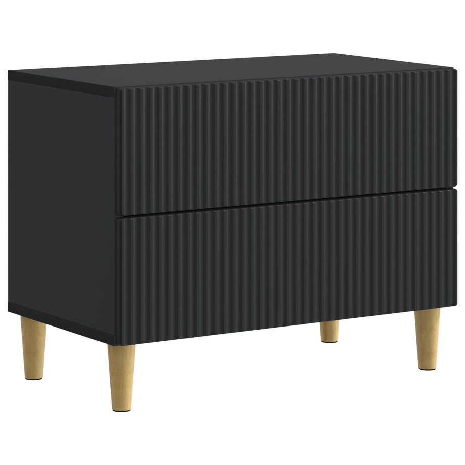 vidaXL Nachtkastje met lade Zwart 62 x 34,5 x 48 cm Bewerkt hout vidaXL Nachtkastje met lade Zwart 62 x 34,5 x 48 cm Bewerkt hout afbeelding 1