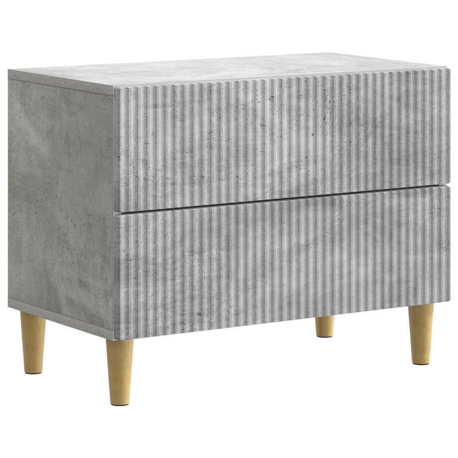 vidaXL Nachtkastje met lade Betongrijs 62 x 34,5 x 48 cm Bewerkt hout vidaXL Nachtkastje met lade Betongrijs 62 x 34,5 x 48 cm Bewerkt hout afbeelding 1
