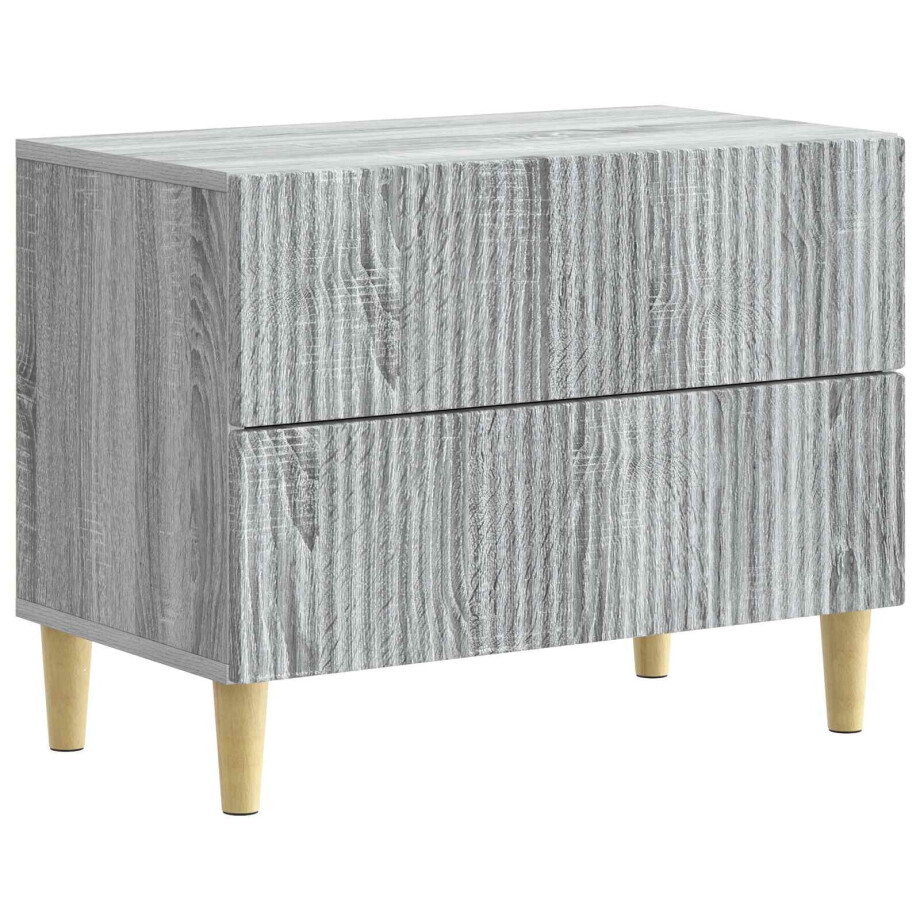 vidaXL Nachtkastje Grijs sonoma 62 x 34,5 x 48 cm Bewerkt hout afbeelding 1